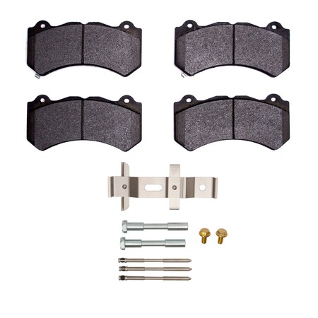 Dynamic Friction Co Active Performance Pads and Hardware Kit, High Friction, High Torque/Aggressive Initial Bite, Front 1115-1405-01